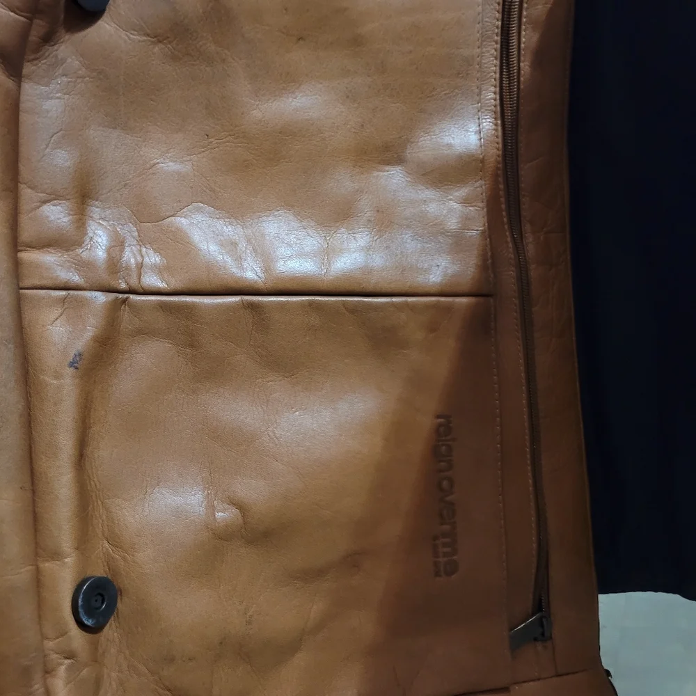 Reign Over me Camel Leather Laptop Large Bag Travel